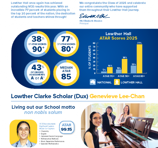 2025 VCE results Brochure web version high res Page 1